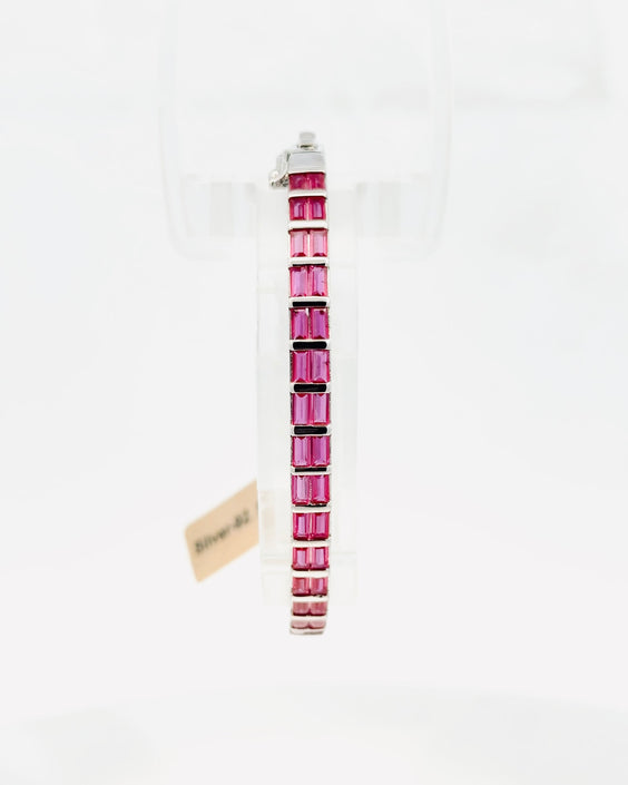 Fuchsia Baguette Bracelet