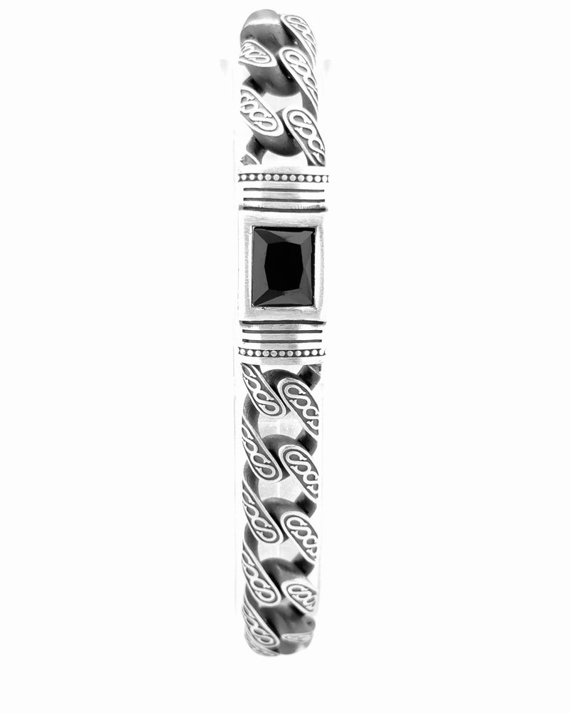 Obsidian Crest Curb Bracelet
