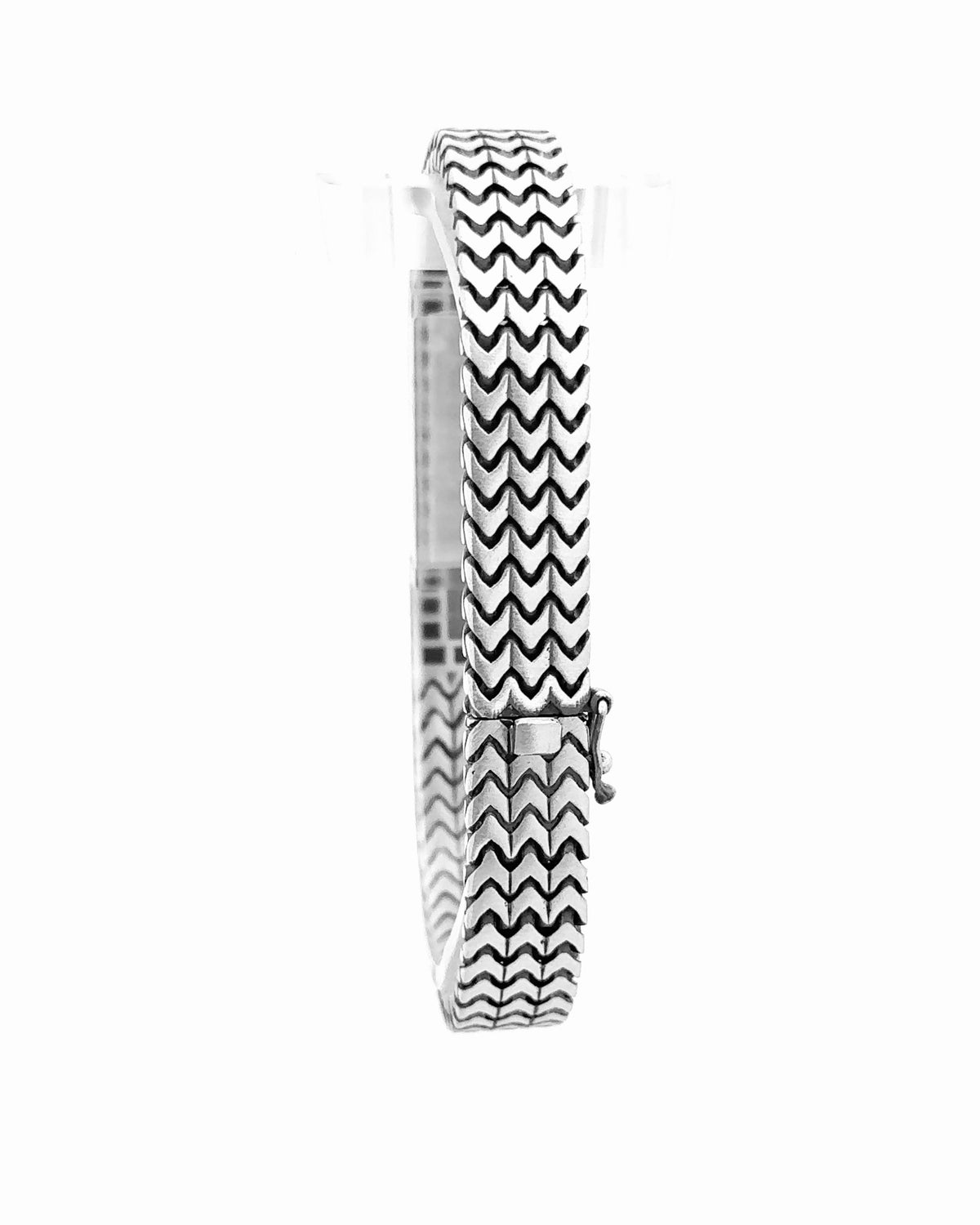 Onyx Chevron Curb Bracelet 2