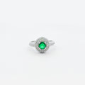 Emerald Double Halo Ring 1