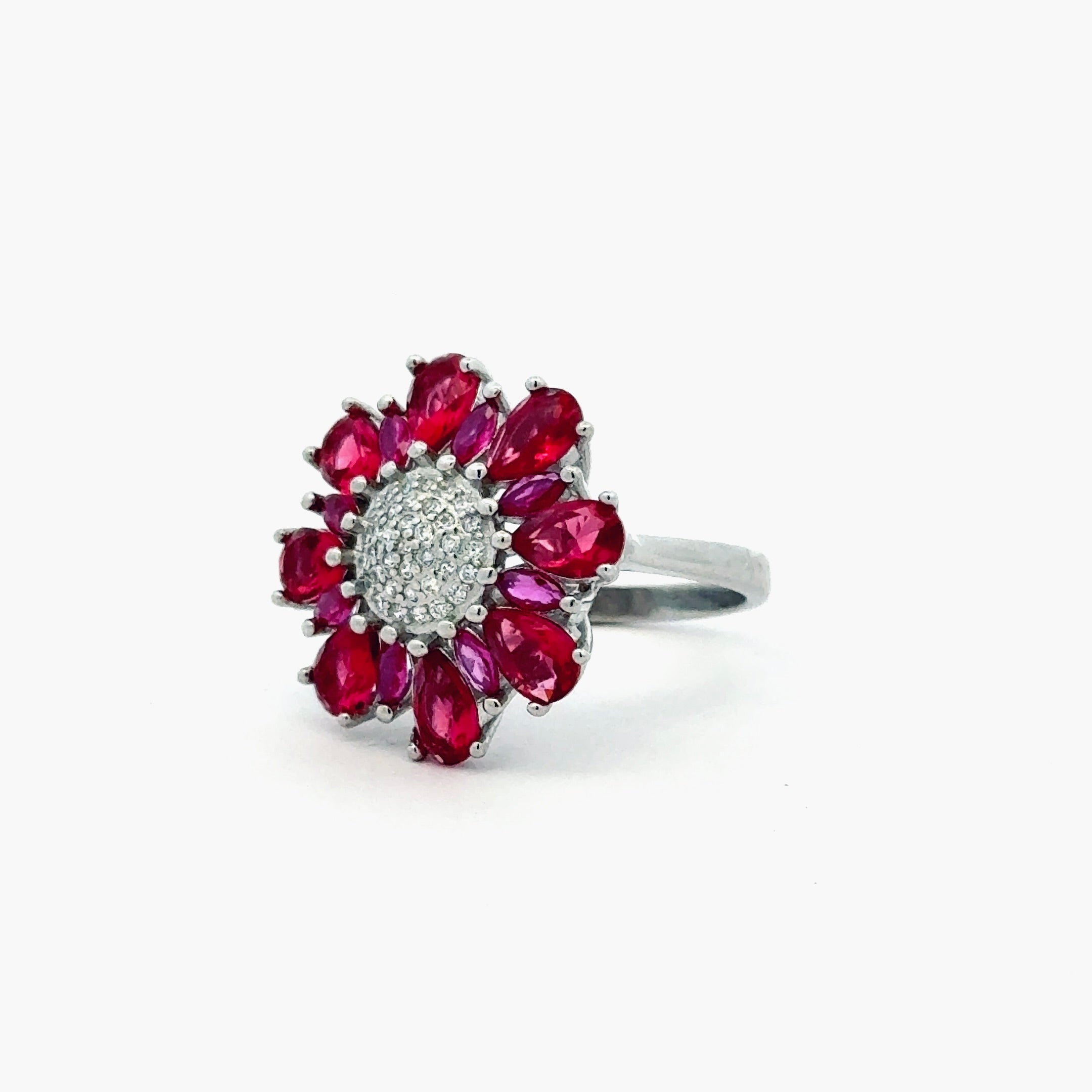 Ruby Radiant Flower Ring 1
