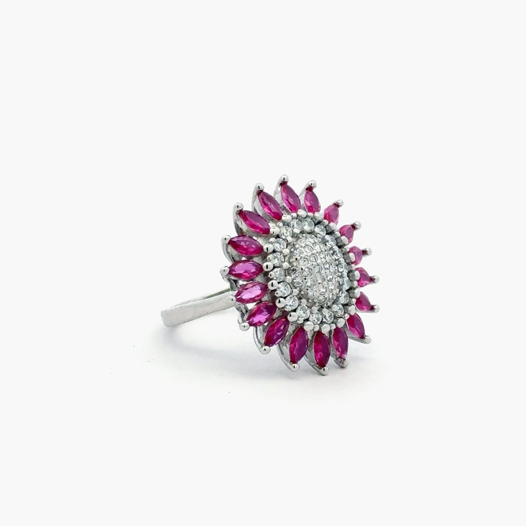 Ruby Sunflower Ring 3