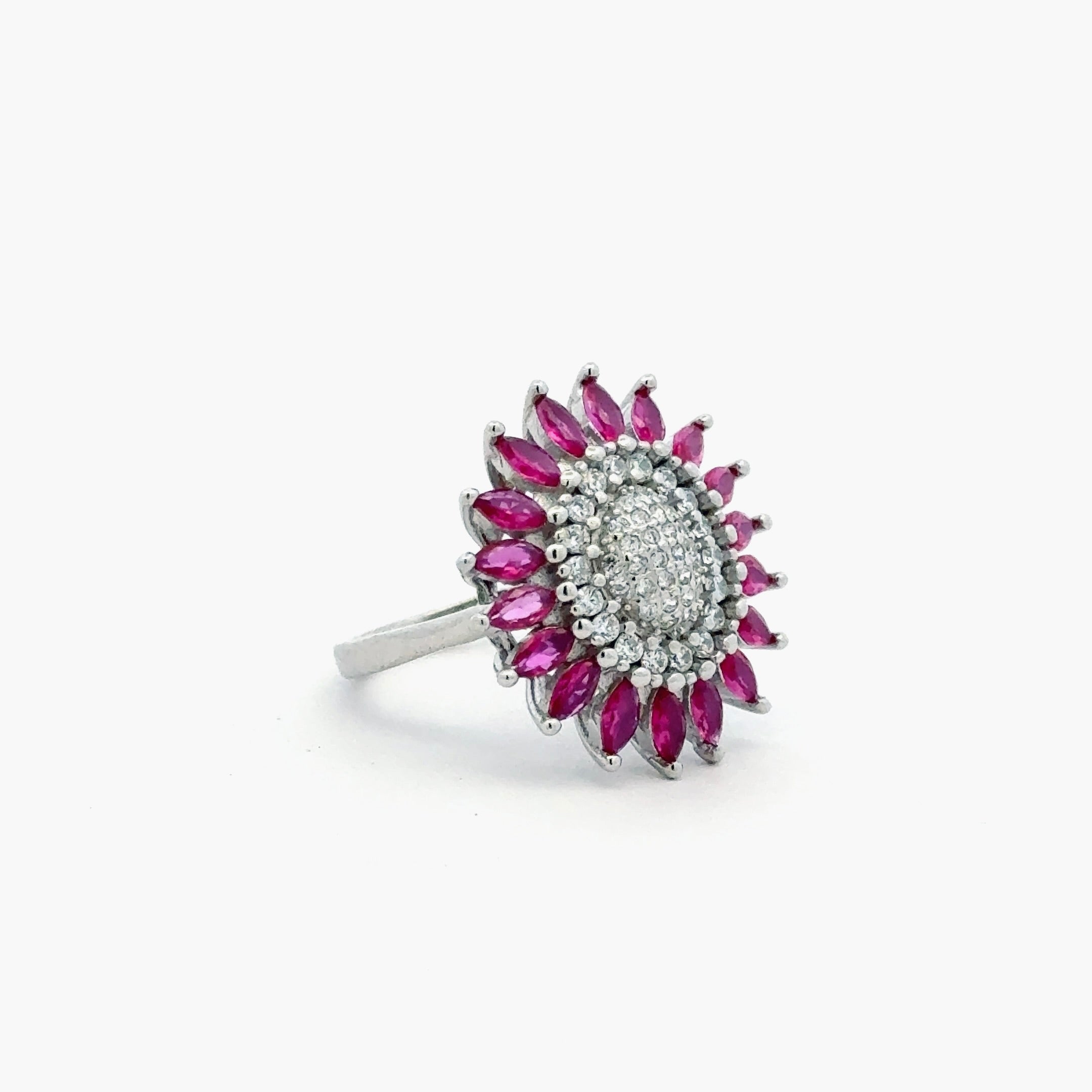 Ruby Sunflower Ring 3