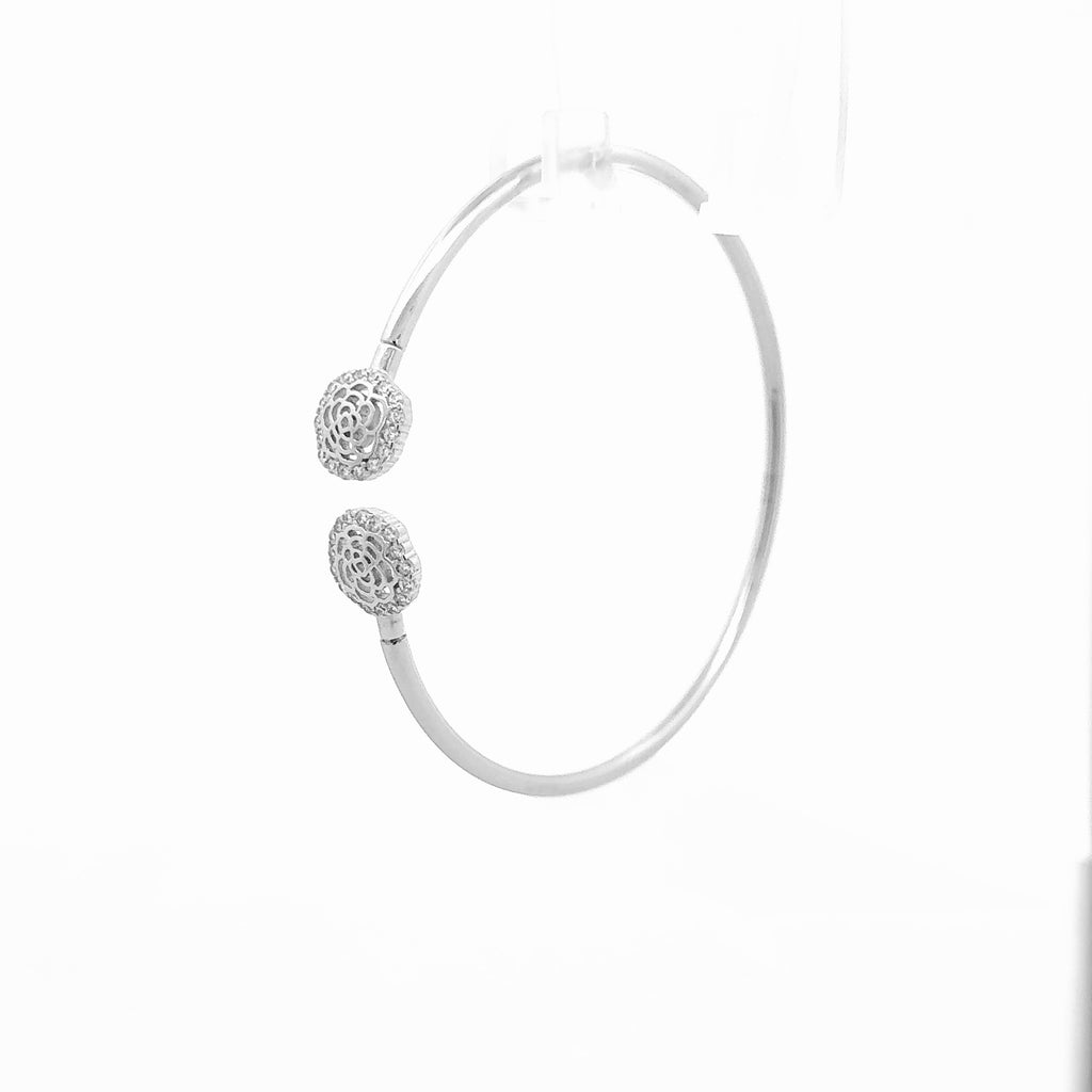 Dual Silver Rose Kada 3