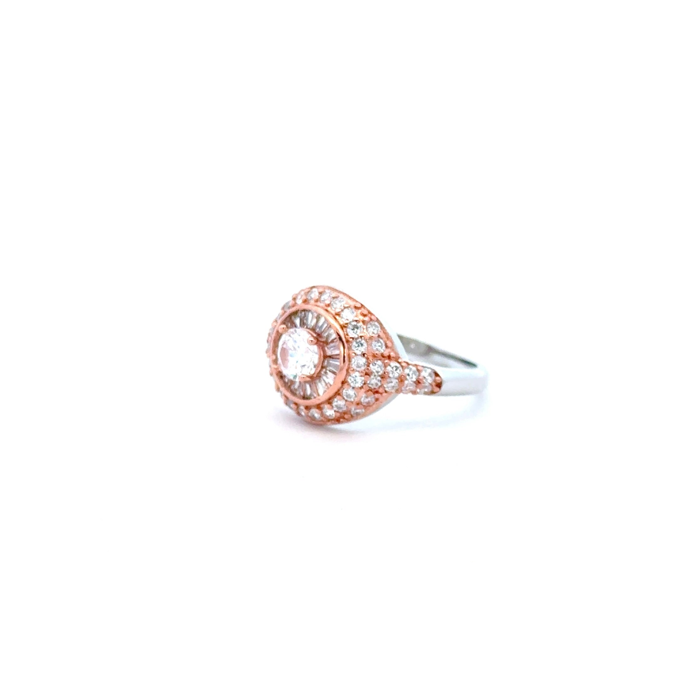 Rose Halo Double Band Ring 3