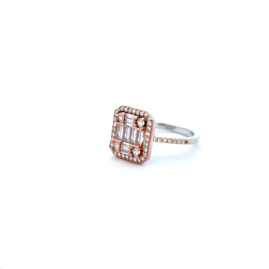 Emerald Cut Rose Gold Ring 3