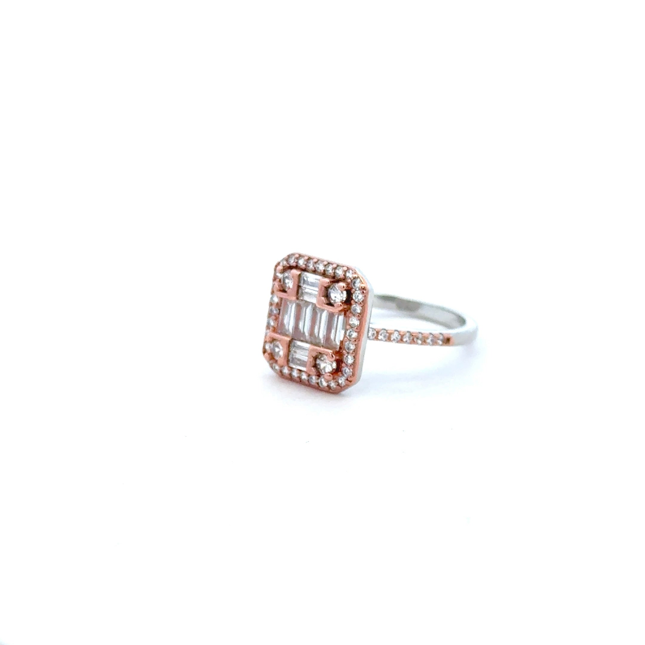 Emerald Cut Rose Gold Ring 3