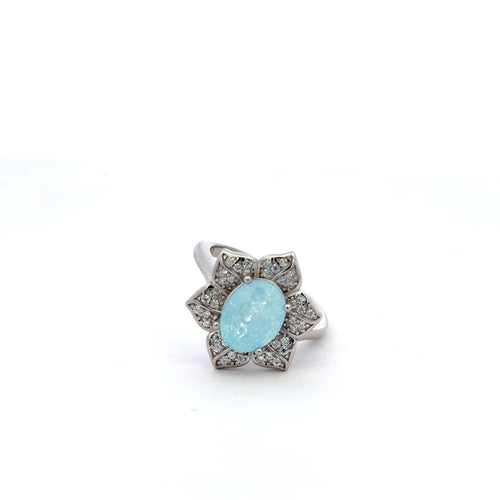 Blue Opel Petal Ring 1