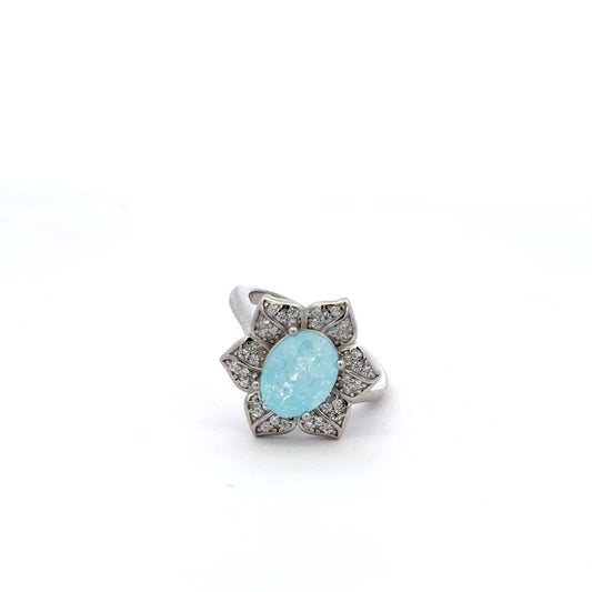 Blue Opel Petal Ring 1