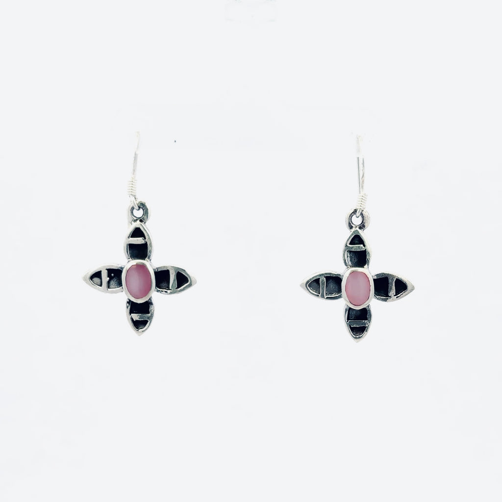 Pink Enameled Earring 1