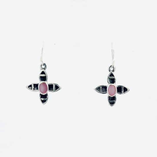 Pink Enameled Earring 1