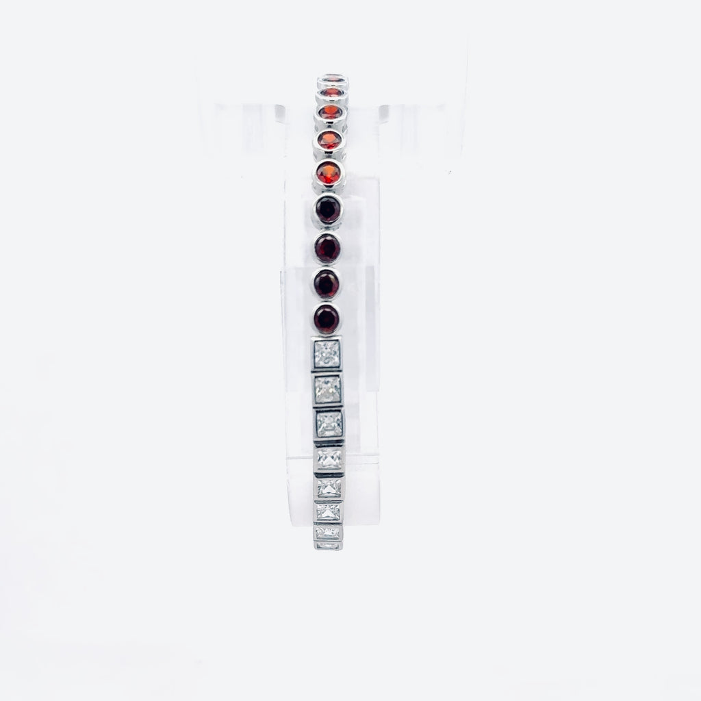 Half Red Tennis Bracelet 3