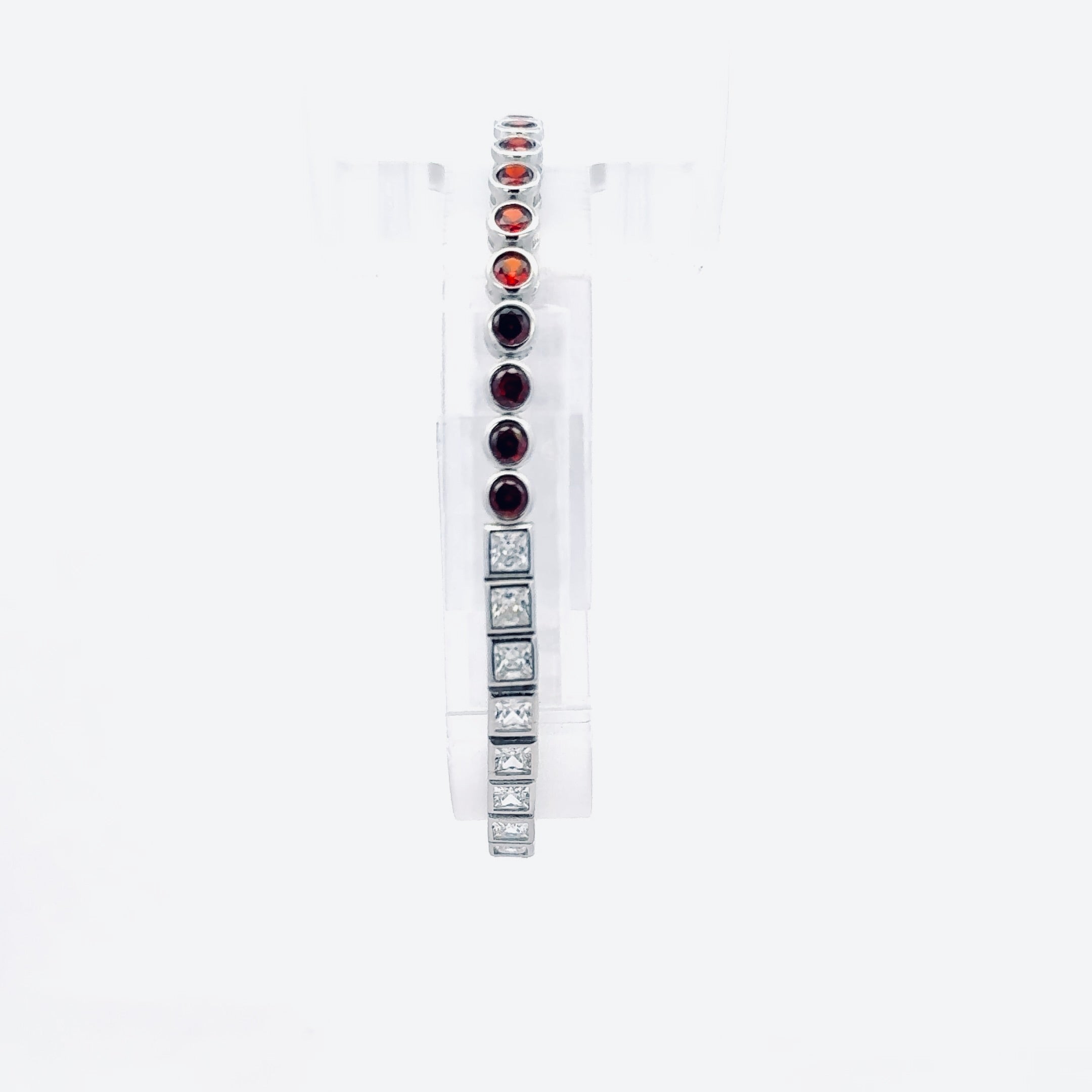 Half Red Tennis Bracelet 3