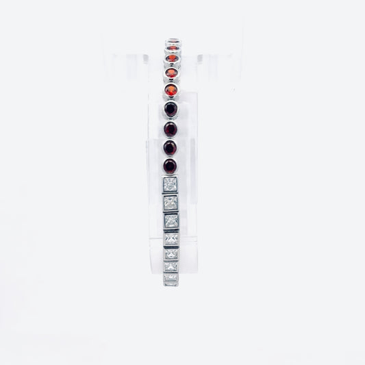 Half Red Tennis Bracelet 3