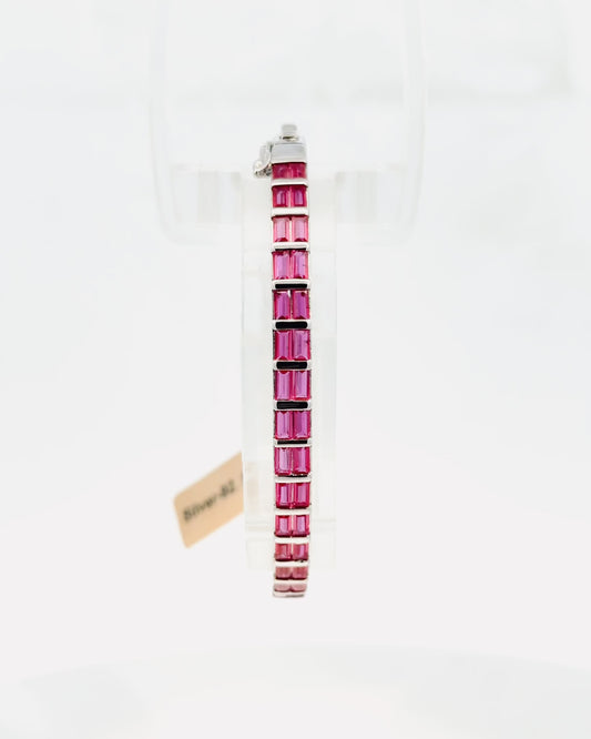 Fuchsia Baguette Bracelet