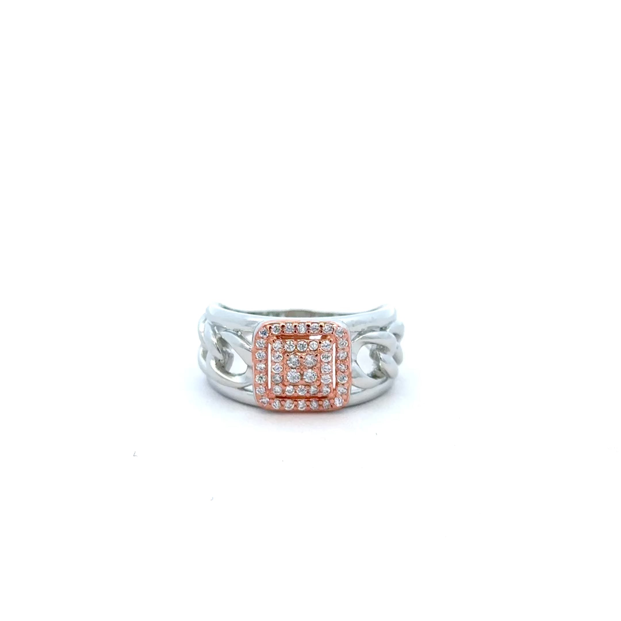 Rose Grid Icon Ring