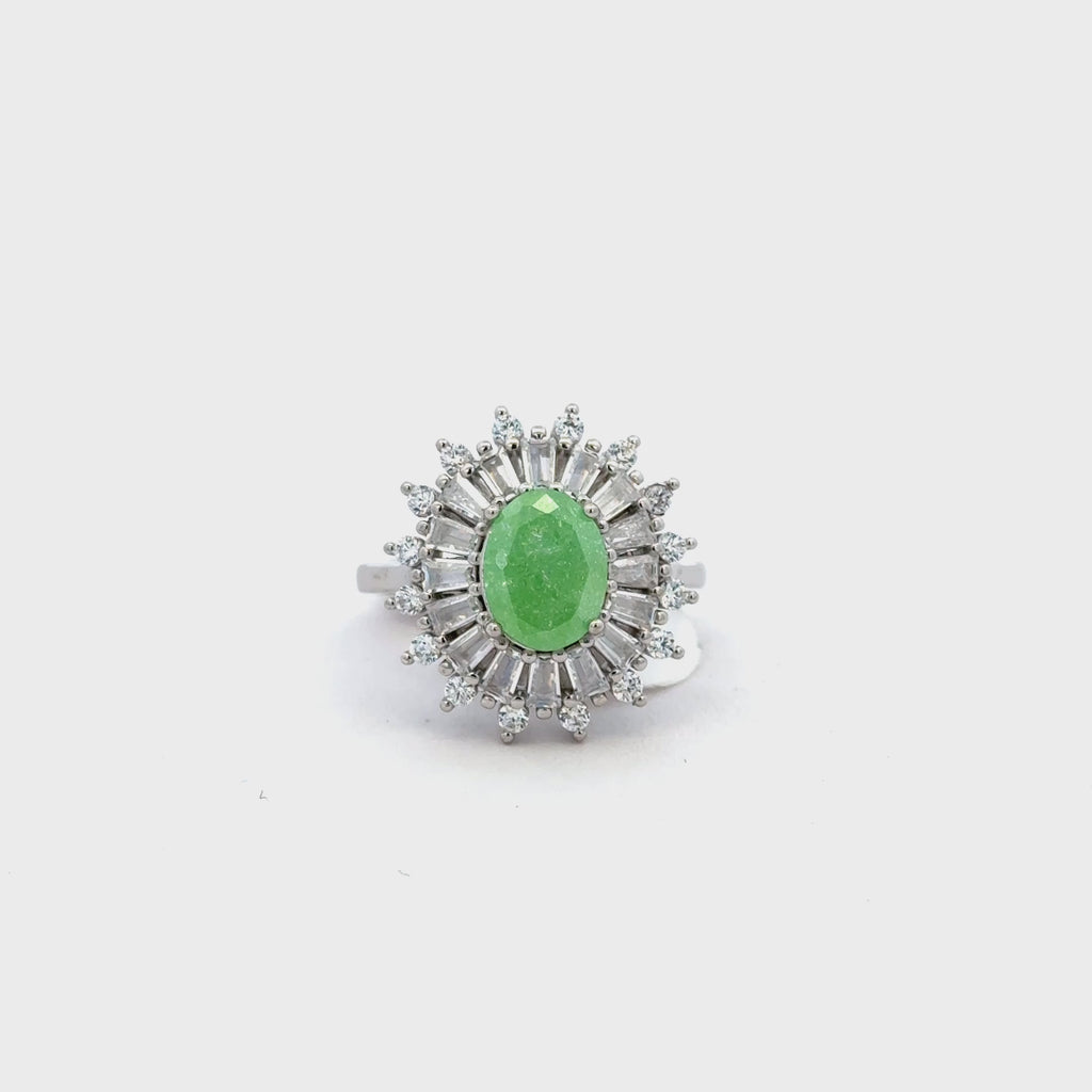Emerald Sunflower Ring