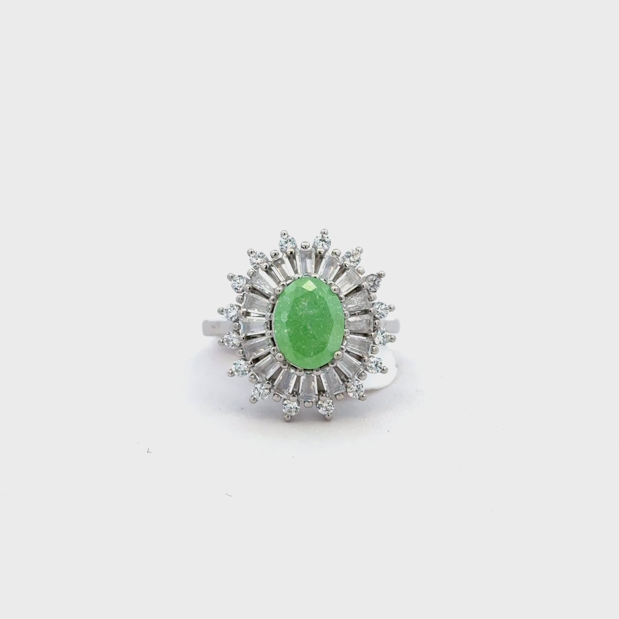 Emerald Sunflower Ring
