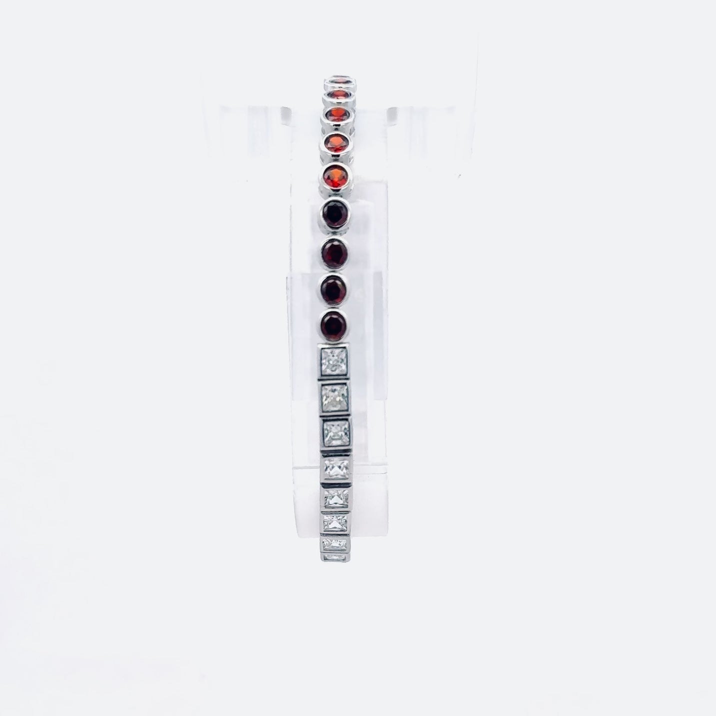 Half Red Tennis Bracelet