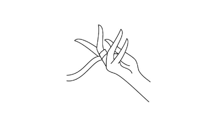 Measuring a finger with string
